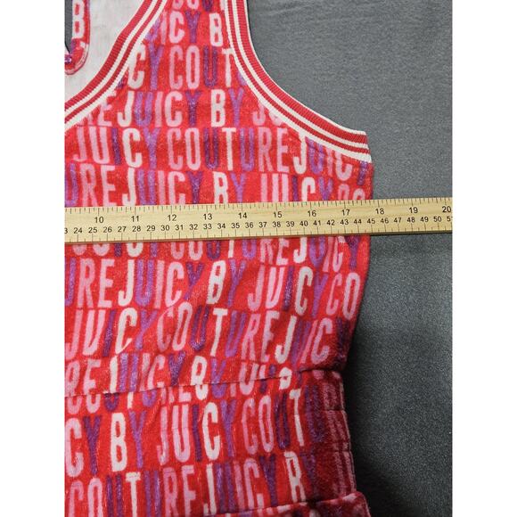 Juicy Couture Romper Womens Medium Pink Terry Cloth Logo Romper By Juicy Couture - Picture 5 of 9